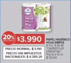 X$ - PAPEL HIGIENICO HOJA SIMPLE