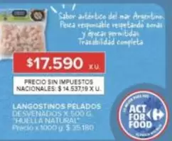 X$ - LANGOSTINOS PELADOS DESVENADINOS