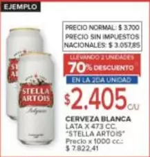 Stella Artois - CERVEZA BLANCA LATA