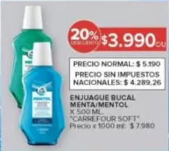 Carrefour - ENJUAGUE BUCAL