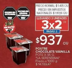 La Serenísima - POSTRE CHOCOLATE/VAINILLA