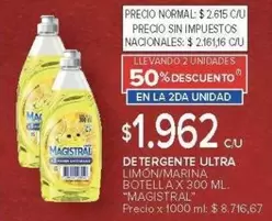 Magistral - DETERGENTE ULTRA LIMÓN/MARINA