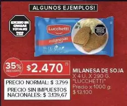 Lucchetti - MILANESA DE SOJA