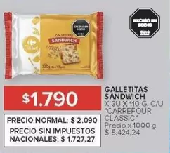 Carrefour - GALLETITAS SANDWICH