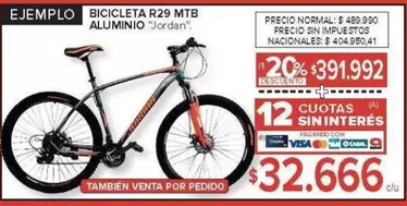 BICICLETA R29 MTB ALUMINIO
