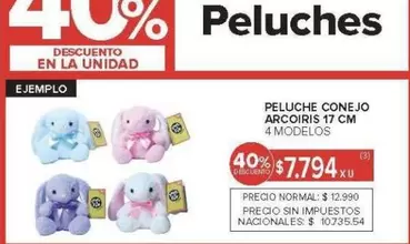Peluche Conejo Arcoiris