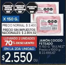 Mas - JAMÓN COCIDO FETEADO