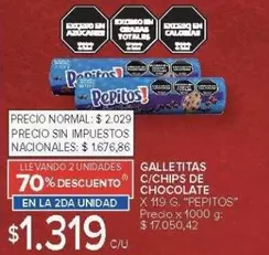 Pepitos - GALLETITAS C/CHIPS DE CHOCOLATE