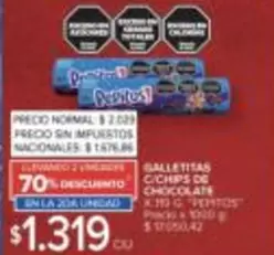 GALLETITAS C/CHIPS DE CHOCOLATE