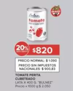 X$ - TOMATE CUBETEADO