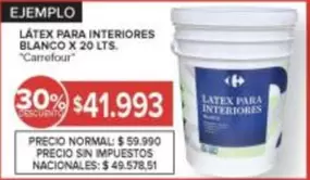 Carrefour - LÁTEX PARA INTERIORES BLANCO