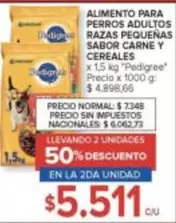 Pedigree - ALIMENTO PARA PERROS ADULTOS RAZAS PEQUEÑAS SABOR CARNE Y CEREALES