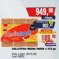 X$ - GALLETITAS MEDIA TARDE