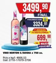 Norton - VINO NORTON C.TARDIA x 750 cc. Cod: 2710-17079-2706