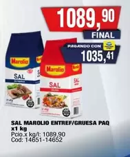Marolio - SAL ENTREF/GRUESA PAQ x1 Kg