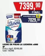 La Lechera - LECHE EN POLVO x800 gr