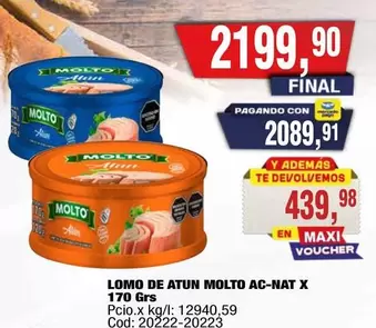Molto - LOMO DE ATUN AC-NAT X