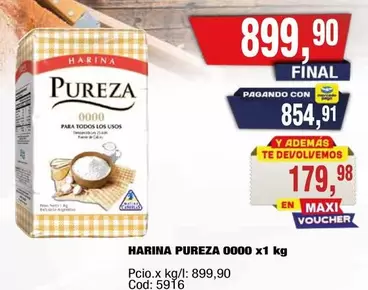 Pureza - HARINA PUREZA 0000 x1 kg