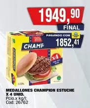 Champion - MEDALLONES CHAMPION ESTUCHE X 4 UNID.