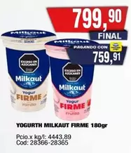 Milkaut - YOGURTH FIRME 180gr