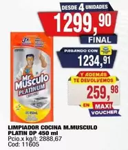 Platinum - LIMPIADOR COCINA M.MUSCULO PLATIN DP 450 ml