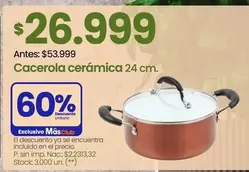 Cacerola cerámica 24 cm.