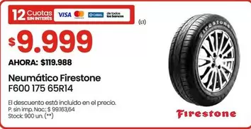 Firestone - Neumático F600 I75 65R14