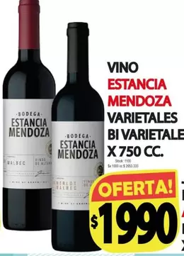 Estancia Mendoza - VINO BI VARIETALE X 750 CC.