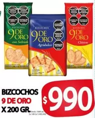 9 de oro - Bizcochos