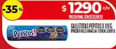 Pepitos - GALLETITAS PEPITOS X 119 G