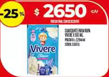 Vivere - SUAVIZANTE PARA ROPA