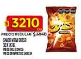 SNACK MEGA QUESO 30 X 14.3G