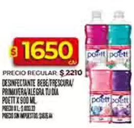 Poett - DESINFECTANTE BEBE/FRESCURA/PRIMAVERA/ALEGRA TU DIA
