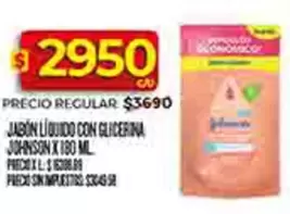 JABÓN LÍQUIDO CON GLICERINA X 180 ML