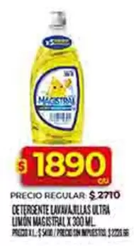 Magistral - DETERGENTE LAVAVAJILLAS ULTRA LIMON