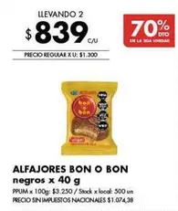 Bon o Bon - ALFAJORES NEGROS