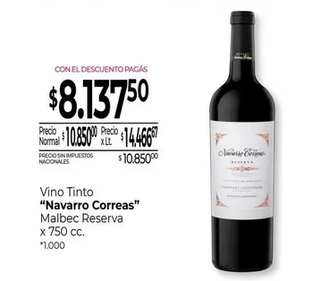 Navarro Correas - Vino Tinto Malbec Reserva