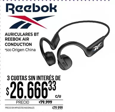 Reebok - AURICULARES BT REEBOK AIR CONDUCTION