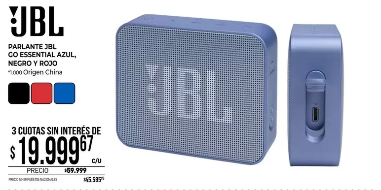 JBL - PARLANTE GO ESSENTIAL