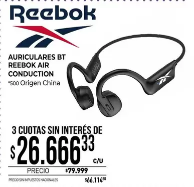 Reebok - AURICULARES BT REEBOK AIR CONDUCTION