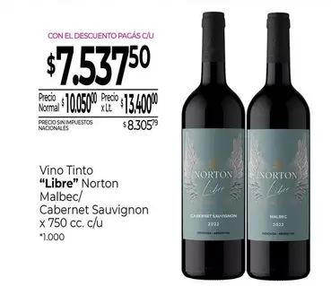 Norton - Vino Tinto "Libre"