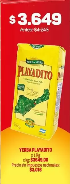 Playadito - YERBA PLAYADITO
