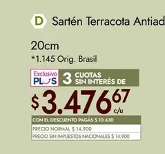 Brasil - Sartén Terracota Antiad