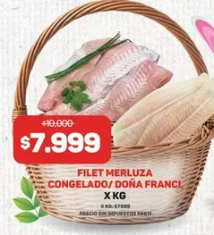 Franci - FILET MERLUZA CONGELADO