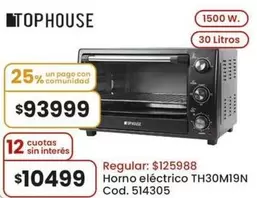 Horno eléctrico TH30M19N Cod. 514305