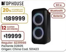 Origen - Parlante D2605