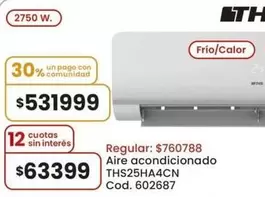 Aire acondicionado THS25HA4CN Cod. 602687