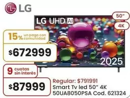 LG - Smart Tv led 50" 4K 50UA8050PSA Cod. 621324