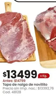 X$ - Tapa de nalga de novillito