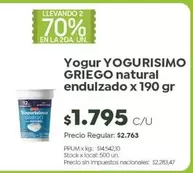 Yogurísimo - Yogur Griego Natural Endulzado